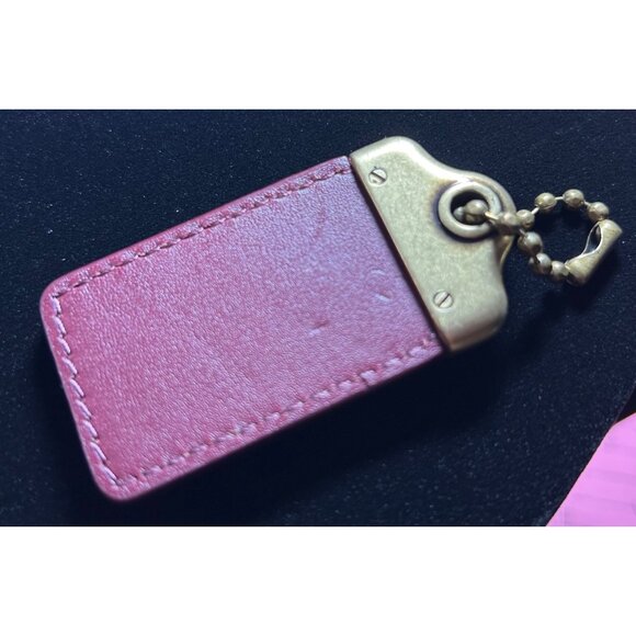 Vintage Coach 1941 Leather Hangtag Rogue Horse & Carriage Camel Oxblood Brass - Picture 4 of 11